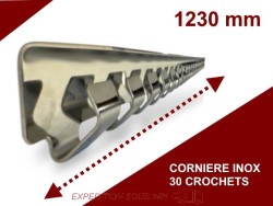 Corniere inox de 30 crochets - Longueur 1230 mm ACCESSOIRES