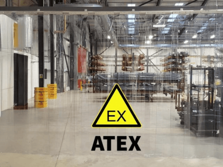 RIDEAUX LANIERES PVC SPECIAUX ET TECHNIQUES Rideaux à lanières PVC transparent Antistatique - ATEX - Datacenter