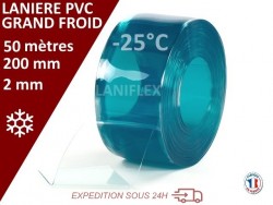 Rouleau 30 m de pvc transparent 200 x 2 mm pour rideau a lanieres