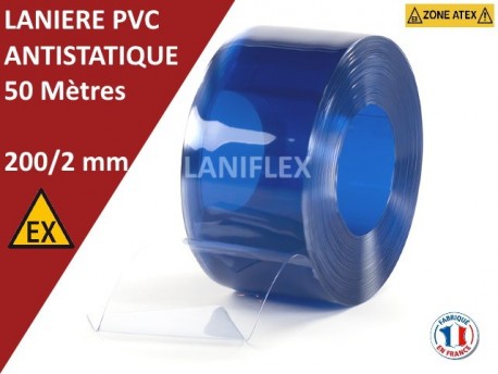 Rouleau de 20 ml de plastique cristal souple transparent 0.5 mm (50/100)  antistatique pour l