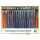 KIT RIDEAU A LANIERES PVC SOUPLES IGNIFUGE ANTI-FEU KIT RIDEAU PVC