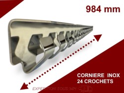 Corniere inox de 24 crochets - Longueur 984 mm ACCESSOIRES