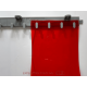 Rideau à lanières PVC rouge transparent sur-mesure en kit KIT RIDEAU PVC