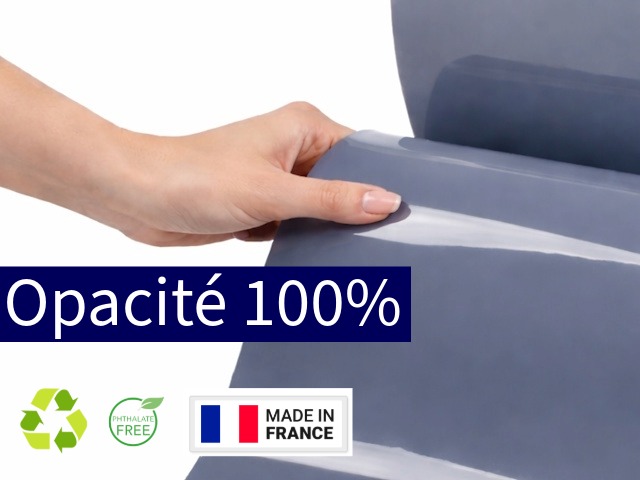 PVC souple gris totalement opaque