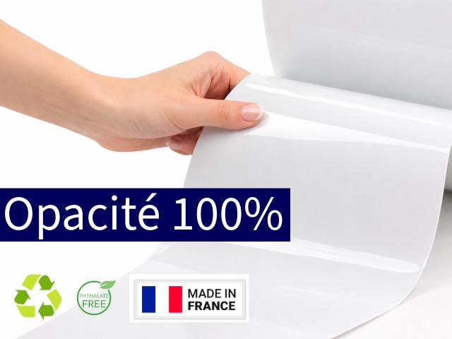 PVC souple blanc totalement opaque